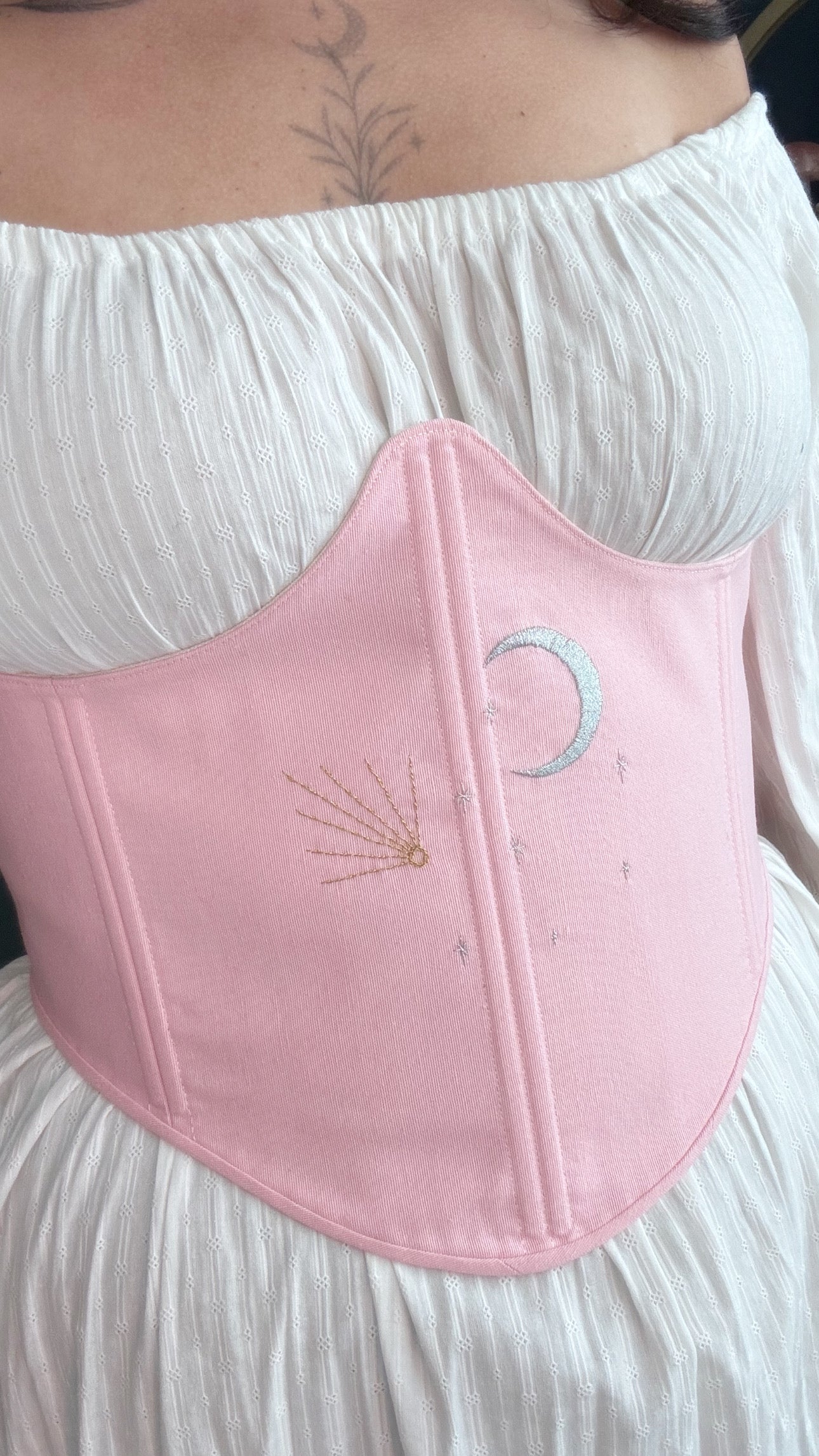 Celestial pink Underbust Corset